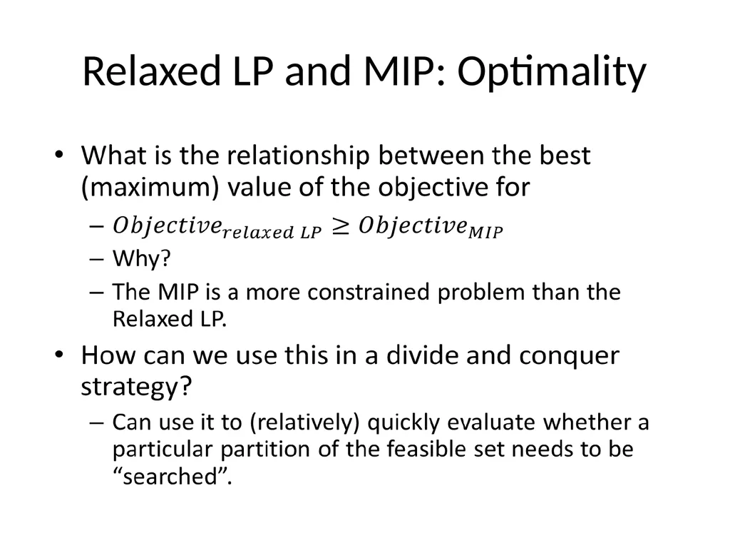 LPs and MIPs background and solution approaches - slide 25 of 34