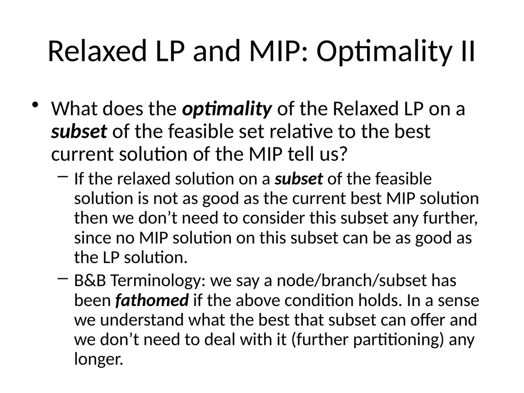 LPs and MIPs background and solution approaches - slide 26 of 34