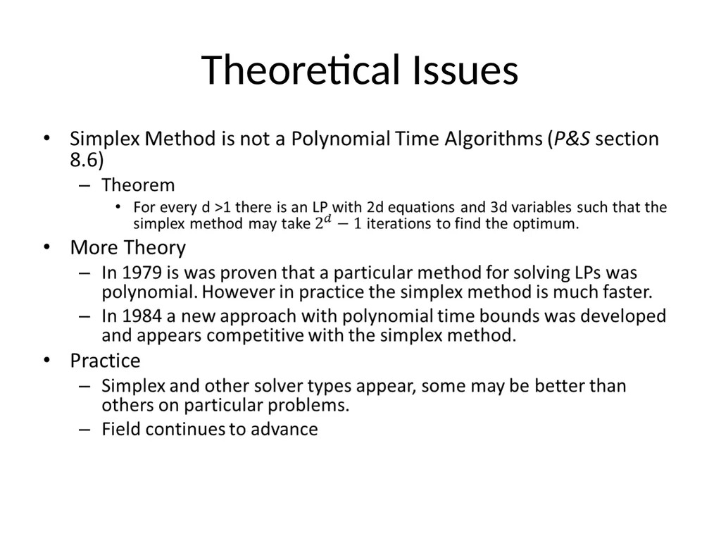 LPs and MIPs background and solution approaches - slide 20 of 34