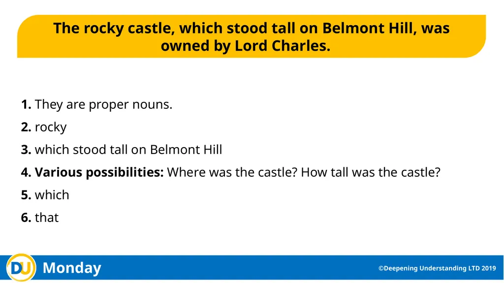 Grammar Workout Year 5 ©Deepening Understanding - slide 3 of 11