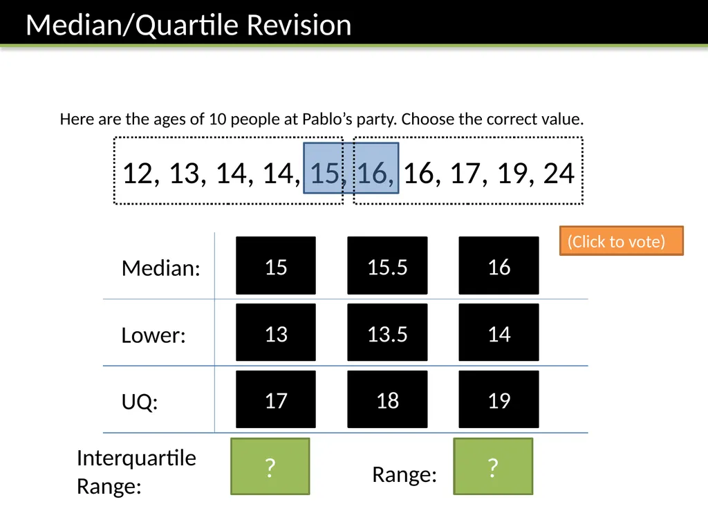 Year 8: Data Handling 2 Dr J Frost - slide 12 of 29
