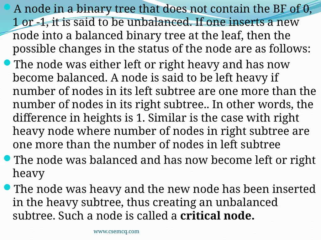 AVL Tree www.csemcq.com The efficiency of many - slide 7 of 27