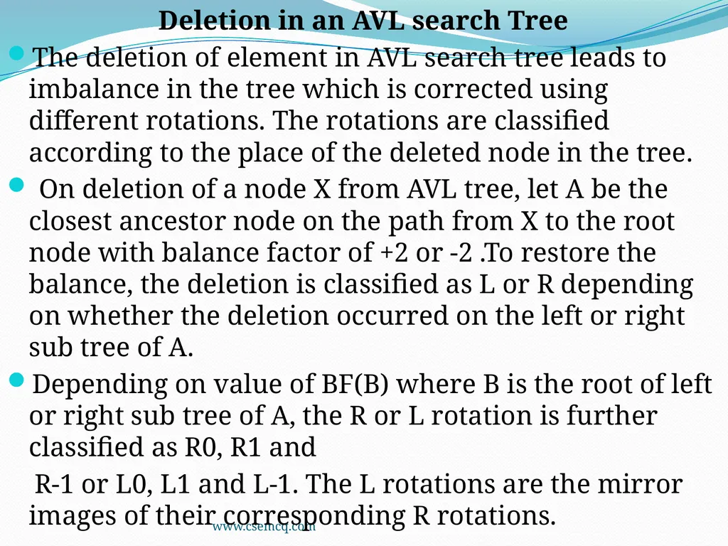 AVL Tree www.csemcq.com The efficiency of many - slide 20 of 27