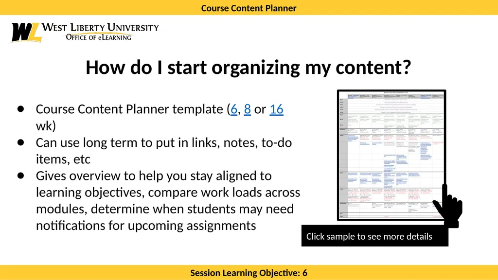 Preparing to Design a Course Presented by: Cory - slide 19 of 29