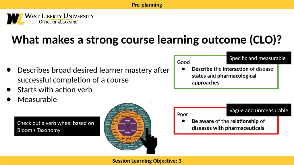 Preparing to Design a Course Presented by: Cory - slide 9 of 29