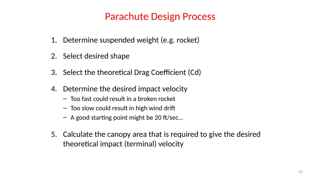 1 Flight Parachutes LabRat Scientific © 2019 What - slide 19 of 45
