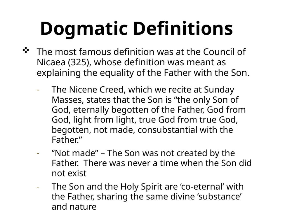 God in Three Persons: Blessed Trinity The mystery - slide 13 of 30