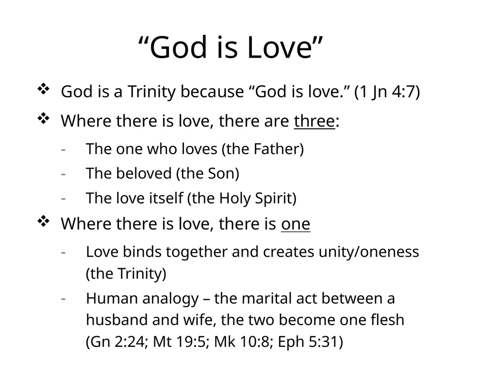 God in Three Persons: Blessed Trinity The mystery - slide 25 of 30