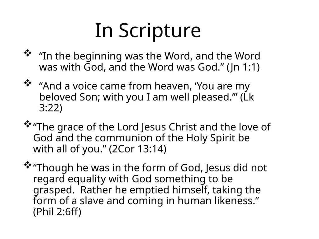 God in Three Persons: Blessed Trinity The mystery - slide 11 of 30