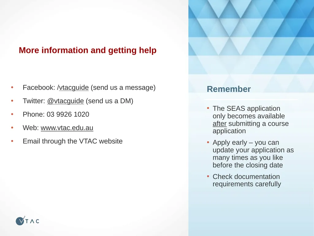 Applying for tertiary study, scholarships, and - slide 21 of 21