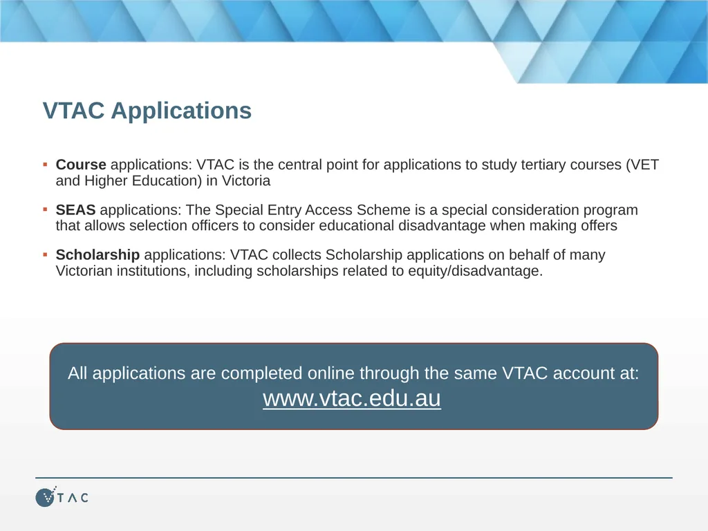 Applying for tertiary study, scholarships, and - slide 2 of 21