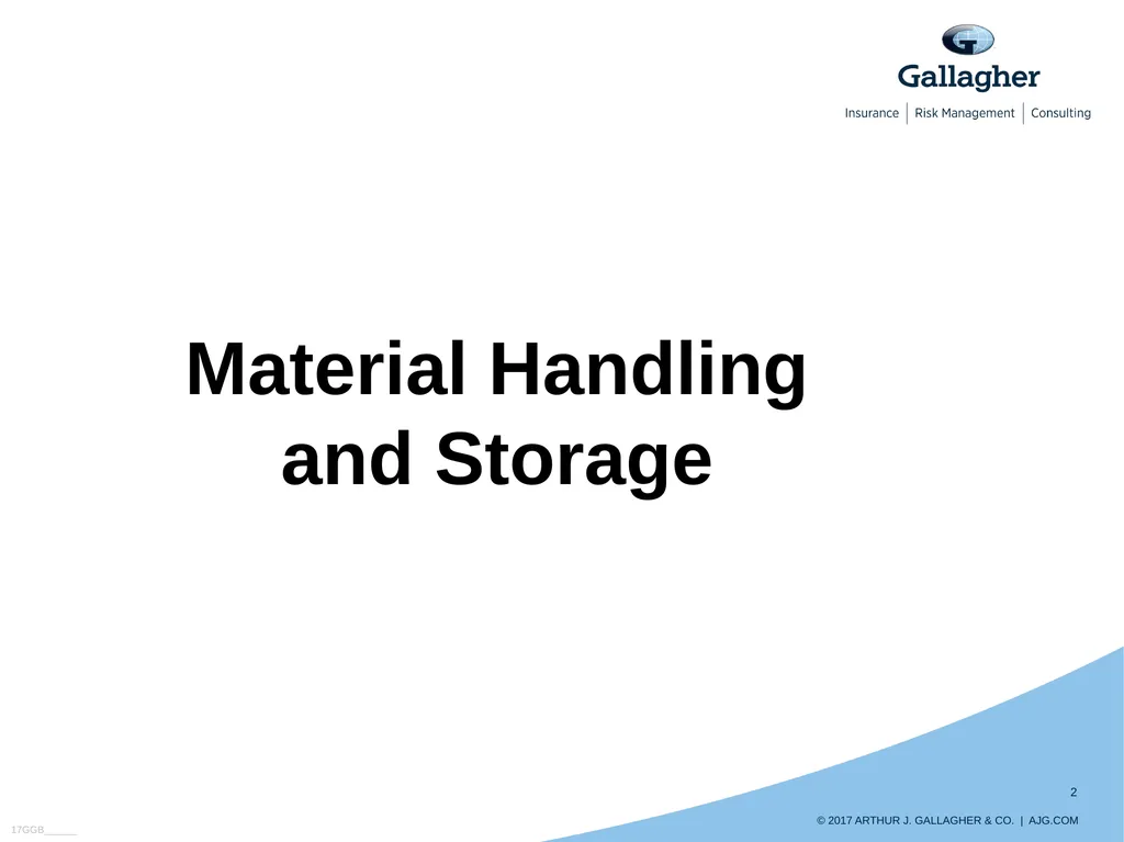 Material Handling And Storage Material Handling - slide 2 of 12