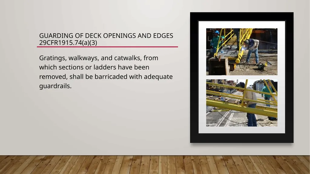 Walking Working Surfaces: Maritime Rules - slide 13 of 19
