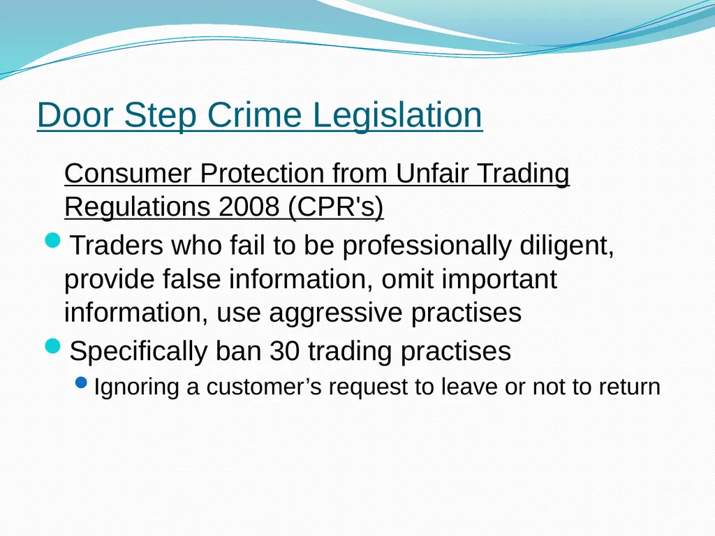 Trading Standards What we do – a focus on Door - slide 13 of 27