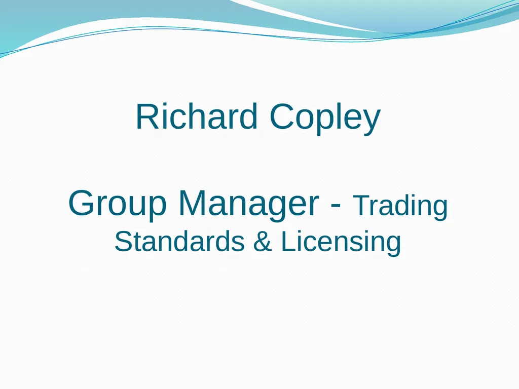 Trading Standards What we do – a focus on Door - slide 2 of 27