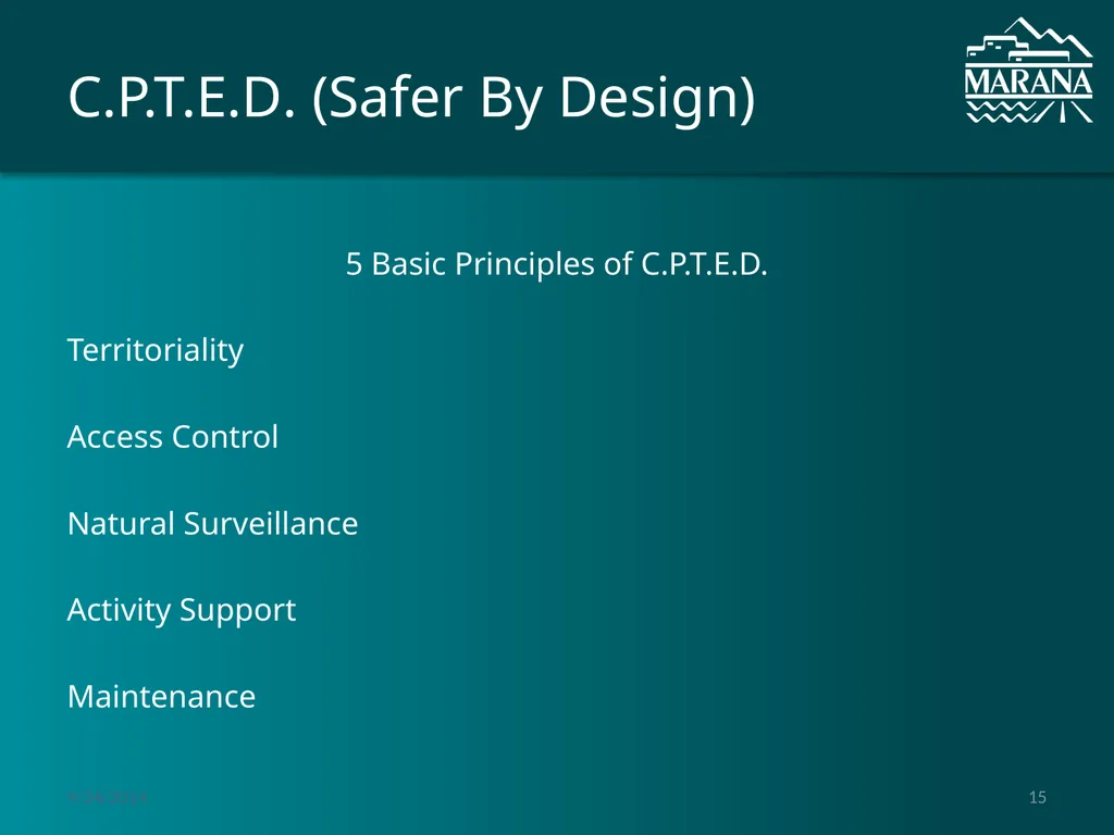 Crime Prevention Through Environmental Design - slide 15 of 15
