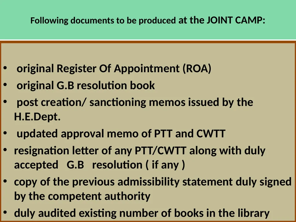 STEPS FOR FILLING UP THE NET VACANT POSTS OF - slide 16 of 18