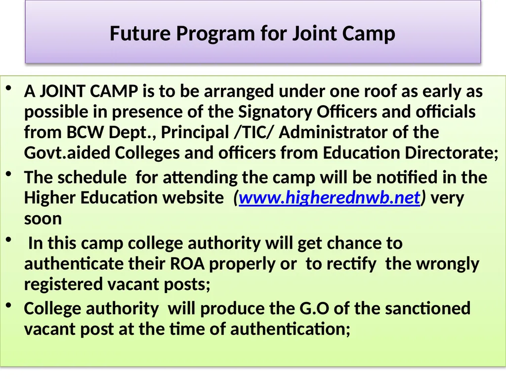 STEPS FOR FILLING UP THE NET VACANT POSTS OF - slide 14 of 18