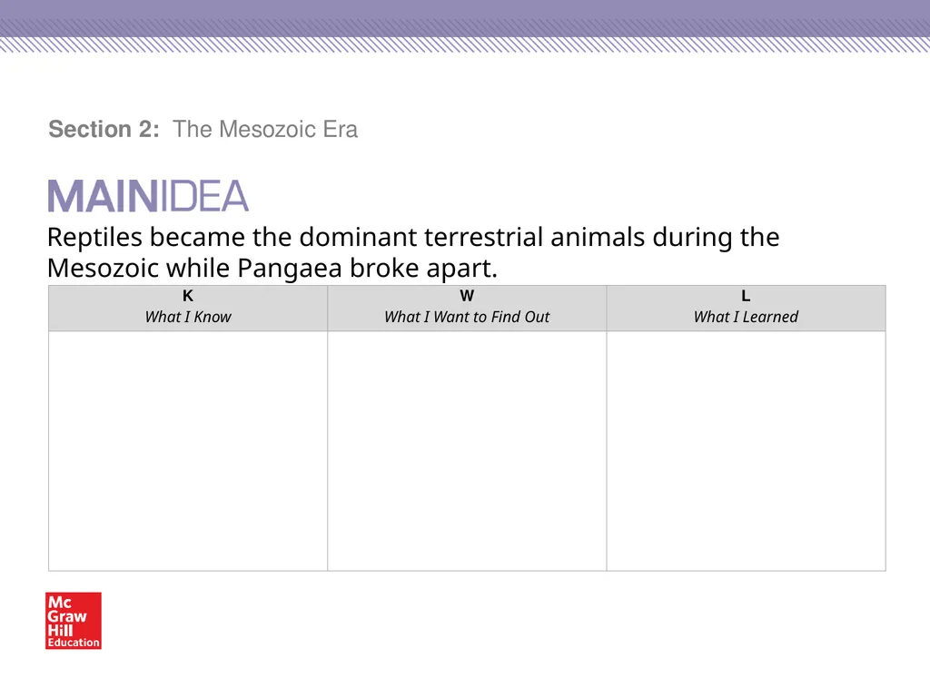 Reptiles became the dominant terrestrial animals - slide 1 of 29