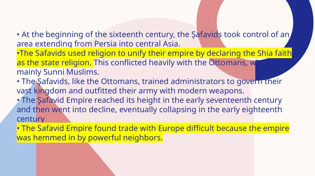 Chapter 13: the muslim empires Three Muslim - slide 5 of 7
