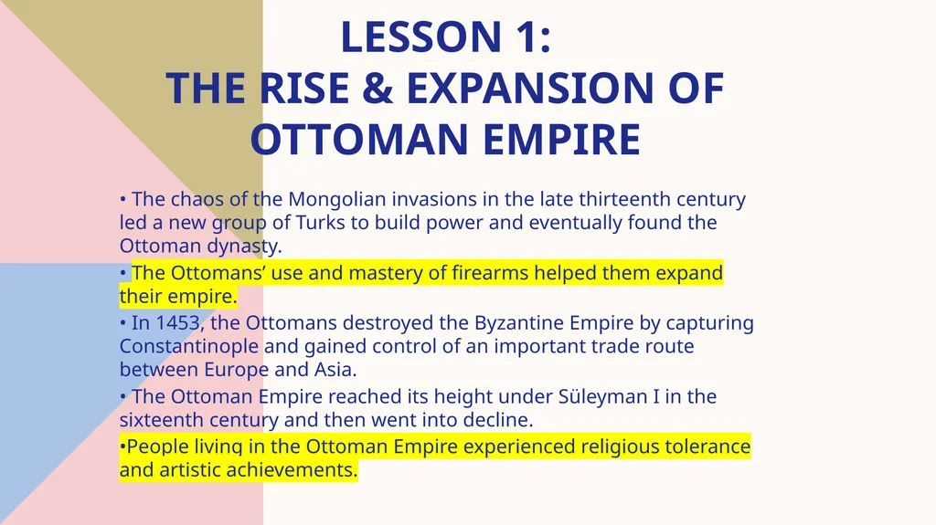 Chapter 13: the muslim empires Three Muslim - slide 2 of 7