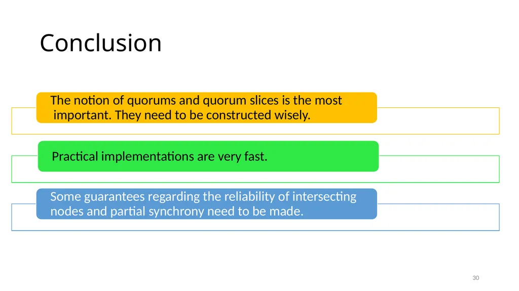 Stellar Consensus Protocol Prof. Smruti R. Sarangi - slide 30 of 32