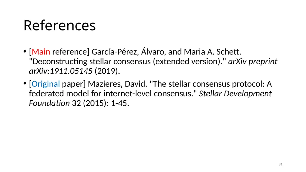 Stellar Consensus Protocol Prof. Smruti R. Sarangi - slide 31 of 32