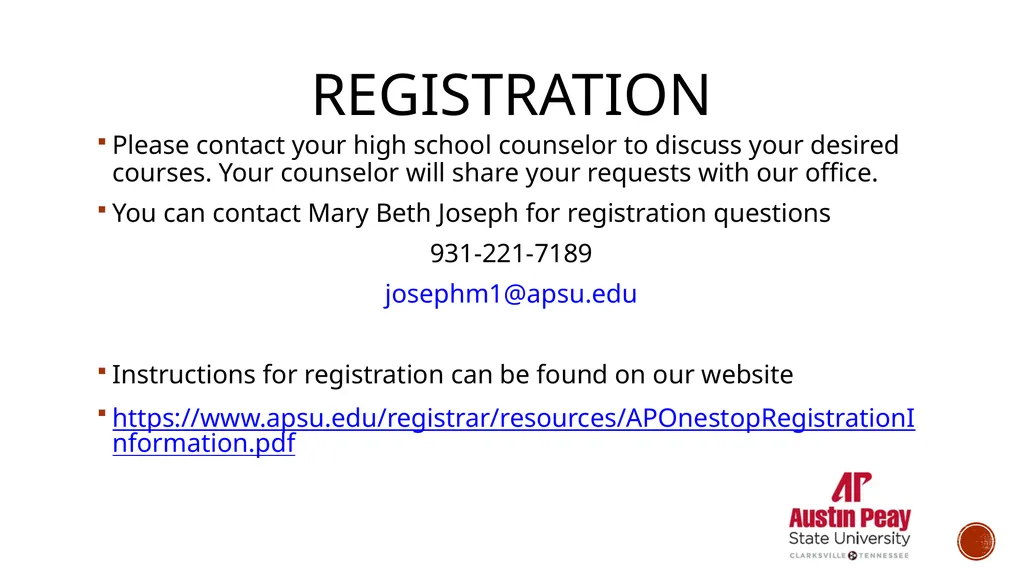 APSU Dual Enrollment Outline Overview Application - slide 6 of 17