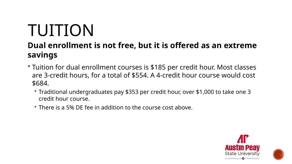 APSU Dual Enrollment Outline Overview Application - slide 11 of 17