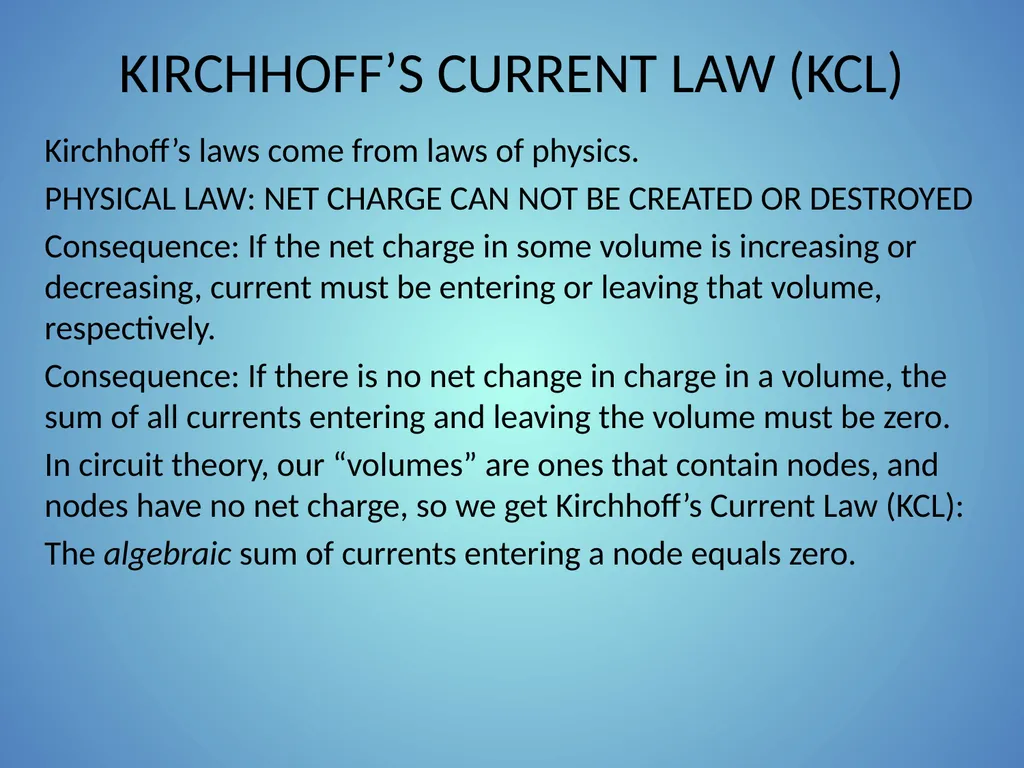 Kirchhoff’s Laws Part 1: Circuit topologies and - slide 6 of 41