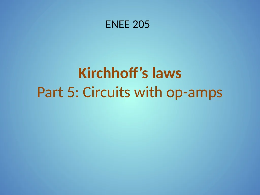Kirchhoff’s Laws Part 1: Circuit topologies and - slide 37 of 41