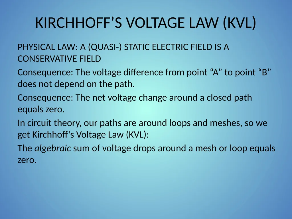 Kirchhoff’s Laws Part 1: Circuit topologies and - slide 9 of 41