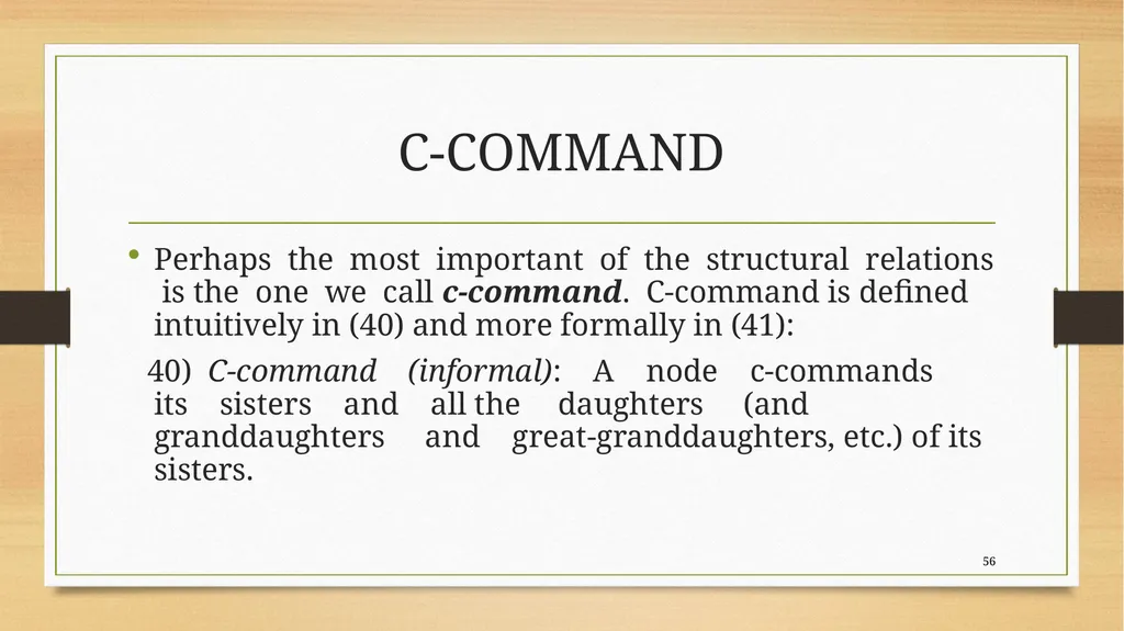 Structural relations Carnie 2013, chapter 4 Kofi - slide 56 of 58