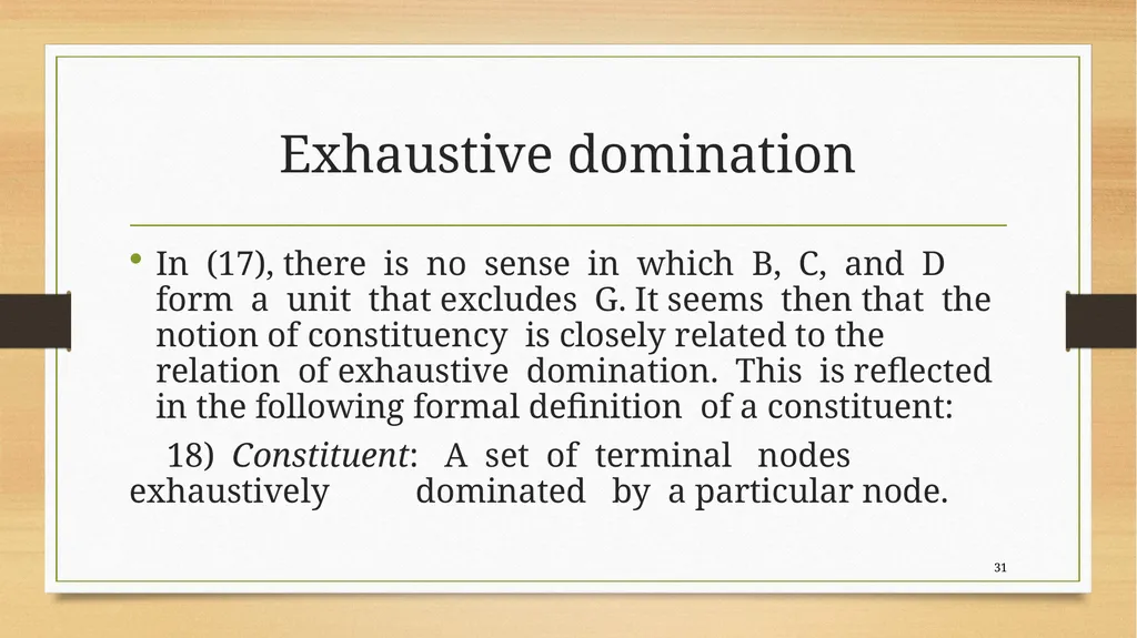 Structural relations Carnie 2013, chapter 4 Kofi - slide 31 of 58