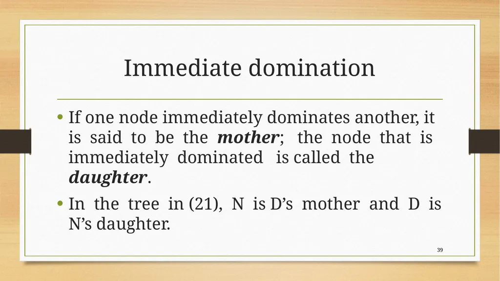 Structural relations Carnie 2013, chapter 4 Kofi - slide 39 of 58