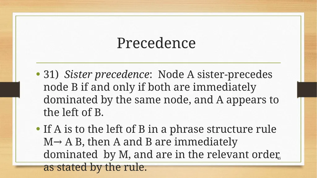 Structural relations Carnie 2013, chapter 4 Kofi - slide 45 of 58