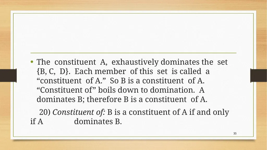 Structural relations Carnie 2013, chapter 4 Kofi - slide 35 of 58