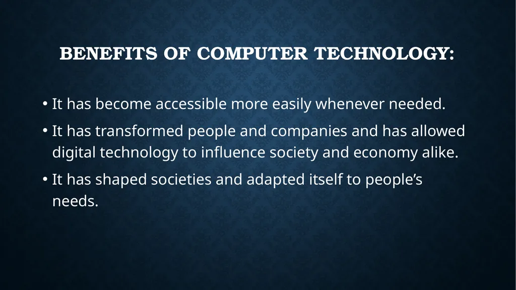 Lecture two: Information Technology Contents: - slide 6 of 7