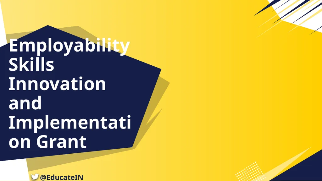 Employability Skills Innovation and Implementation - slide 1 of 19