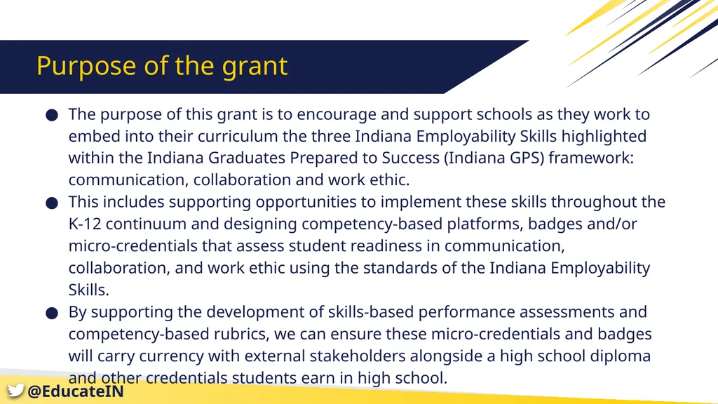 Employability Skills Innovation and Implementation - slide 4 of 19