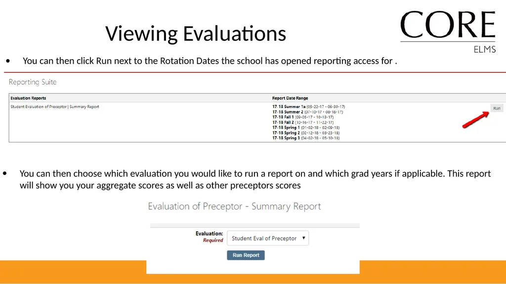 Preceptor Introduction to CORE ELMS Expect an - slide 13 of 16