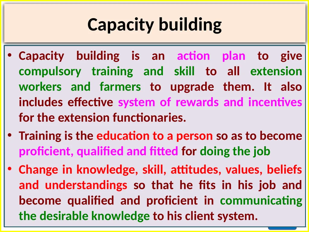 Capacity building Capacity building is an action