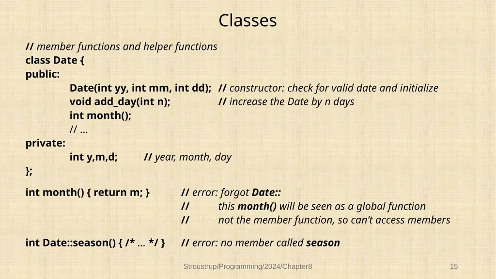 Chapter 8 – Technicalities: Classes, etc. - slide 14 of 32
