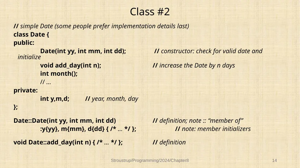Chapter 8 – Technicalities: Classes, etc. - slide 13 of 32