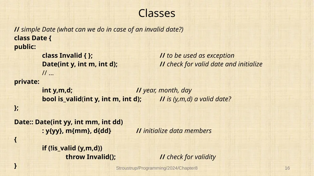 Chapter 8 – Technicalities: Classes, etc. - slide 15 of 32