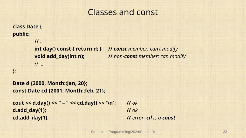 Chapter 8 – Technicalities: Classes, etc. - slide 22 of 32