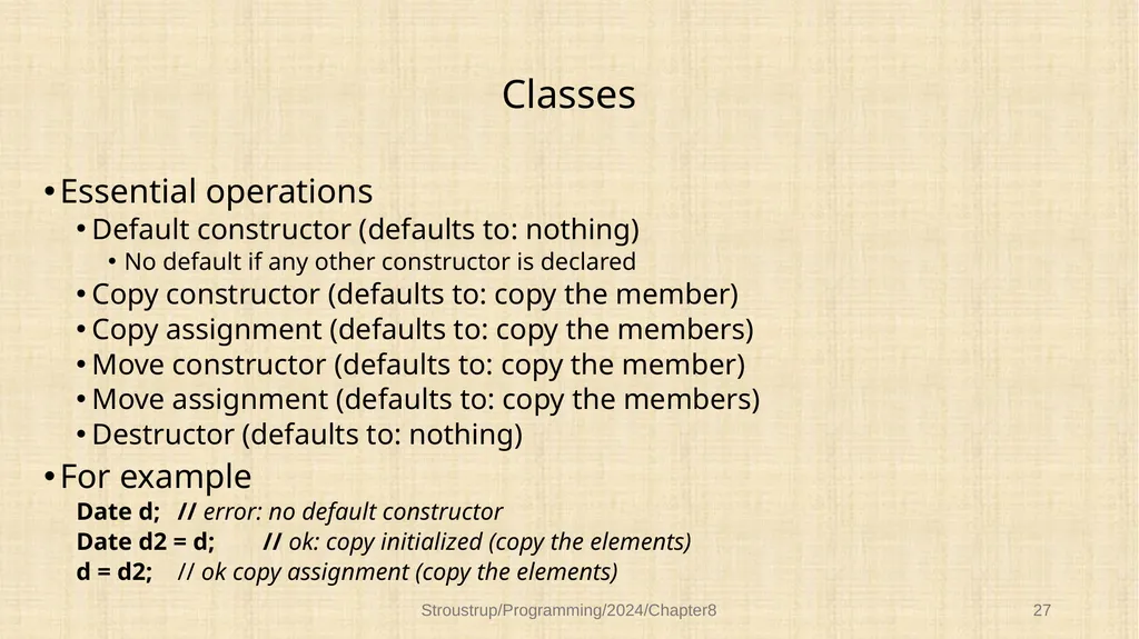 Chapter 8 – Technicalities: Classes, etc. - slide 26 of 32