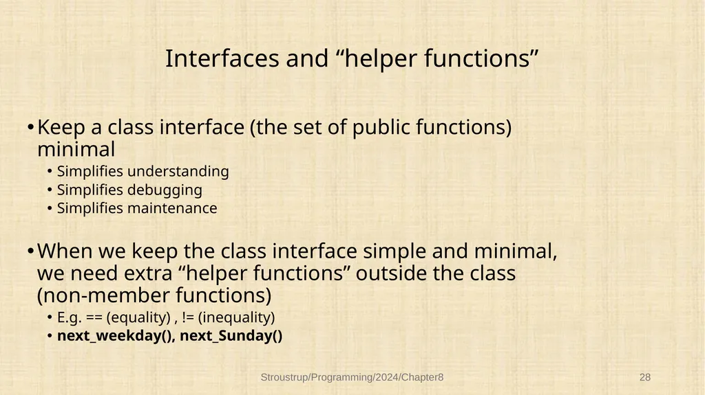 Chapter 8 – Technicalities: Classes, etc. - slide 27 of 32