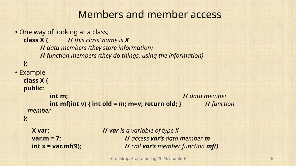 Chapter 8 – Technicalities: Classes, etc. - slide 4 of 32