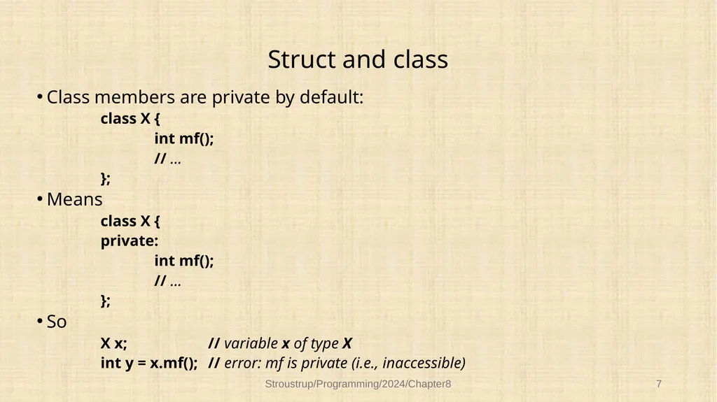 Chapter 8 – Technicalities: Classes, etc. - slide 6 of 32